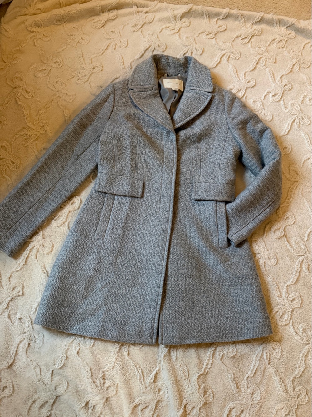 Banana Republic Light Gray Wool Blend Women's Coat